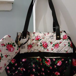 3 compartment floral tote by Betsey Johnson